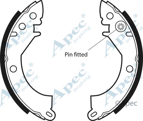 APEC BRAKING Bremžu loku komplekts SHU436